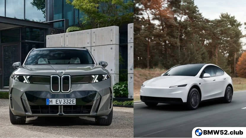 BMW iX5 против Tesla Model Y как новый электрический кроссовер выглядит на фоне конкурента