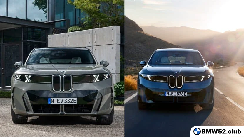 Сравнение BMW iX5 и iX3 на фото Neue Klasse в двух размерах